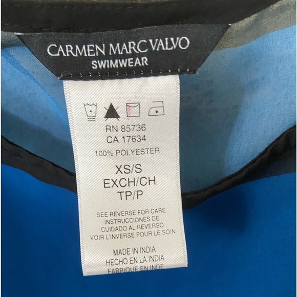 Carmen Marc Valvo swim cover size XS/S In color block blue/white/black - Picture 3 of 3